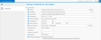 Screenshot der Auftragsstammdaten eines Auftrags